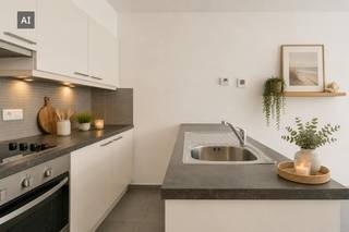 Recent 2-slaapkamer appartement te koop langs de Nieuwpoortsesteenweg te Oostende. Allerhande handelszaken bevinden zich hier vlakbij, net zoals openbaar vervoer. De zeedijk is slechts 5 minuten wandelen.Indeling:- inkomhall- leefruimte met geïnstalleerde open keuken - badkamer met dubbel lavabomeubel en inloopdouche- slaapkamer 1- slaapkamer 2- ruim zuid-gericht terras gelegen aan de achterzijde (te betreden via beide slaapkamers)- berging met aansluiting wasmachine- afzonderlijk toiletPluspunten:- zuid-gericht terras- jong gebouw- fietsenberging- positieve elektrische keuring - EPC label A- centrale liggingBen je geïnteresseerd in dit pand te huur in Oostende? Ga naar de website www.dewaele.com, klik op het pand dat je wenst te huren. Via de rode knop "vraag je bezoek aan" vragen we u kort een profiel in te vullen. Daarna nemen we contact op voor een bezoek. Telefonisch kunnen er geen afspraken gemaakt worden. Deze AI-visualisaties zijn bedoeld als inspiratie. Er werd geen rekening gehouden met technische specificaties, stedenbouwkundige voorschriften of de concrete mogelijkheden tot realisatie.