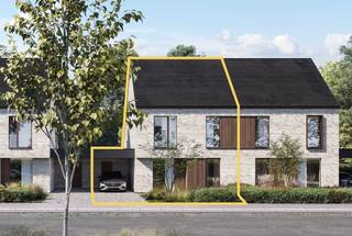 In de Vlasschaard in Heule (Kortrijk) realiseert Dumobil in het nieuwbouwproject Lijsternest deze moderne halfopen nieuwbouw (lot 13) met zadeldak.<br /><br />Je komt via de inkomhal binnen in een open leefruimte met aansluitend een kwalitatief ingerichte keuken mét eiland. Er zijn 3 slaapkamers en een vaste trap richting een extra zolderkamer. De badkamer heeft een dubbele wastafel, douche én bad. De toiletten zijn apart. Duurzaam uitgerust met een geothermische warmtepomp, vloerverwarming, zonnepanelen en een ventilatiesysteem type D. Er is een voortuintje met oprit. Aan de carport is een aangebouwde berging voorzien waar je doorheen kan lopen tot in de tuin.<br /><br />De woning wordt door ons na aankoop nog verder instapklaar afgewerkt naar jouw wens. Hier geniet je van de Dumobil-kwaliteit.<br /><br />Bekijk de all-in prijs op onze website met echt álle nodige kosten en weet zo meteen waar je uit komt: <strong>www.dumobil.be/nl/woonprojecten/projecten/lijsternest-heule-kortrijk</strong> En/of contacteer onze bouwadviseur Sam Borrey voor meer info: <strong>0483/21.01.33</strong> | <strong>sam@dumobil.be</strong>