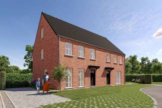 <p><strong>Lot 5 van dit nieuwbouwproject is een mooie halfopen bebouwing op een perceel van 284 m² en heeft een bewoonbare oppervlakte van circa 166 m².<span> Dit lot heeft volgende indeling: Op het gelijkvloers vinden we een inkomhal met gastentoilet, leefruimte met salon, eetplaats en een open keuken en aansluitend een ruime berging. Op de eerste verdieping bevindt zich de badkamer met bad en douche en drie volwaardige slaapkamers. Met een zolderverdieping bereikbaar via een vaste trap beschikt de woning over de mogelijkheid tot een 4de slaapkamer.</span></strong><br /><br /><span>Algemene info</span><br />Dit nieuwbouwproject met 12 woningen wordt gerealiseerd aan de Ploegstraat te Poederlee. Deze weg is een nieuwe zijstraat van de Kouter. Doordat deze nieuwe weg doodlopend is, komt er hier geen doorgaand verkeer waardoor er een autoluwe omgeving ontstaat. Er is hierbij niet enkel plaats voor bebouwing maar ook voor openbaar groen. Dankzij een charmant groen pleintje vormt deze verkaveling een rustig geheel waar het aangenaam wonen is.</p>
<p>Een van de grote troeven van dit project is zijn mooie ligging. U woont hier immers in het hart van Poederlee waardoor u alle nodige winkels en gezellige horecazaken vlak bij de deur vindt. In de ruimere omgeving vindt u echter ook veel groen wat dan weer uitnodigt tot een mooie wandeling of een ontspannende fietstocht.</p>
<p><span>Bij het ontwerp van de woningen werd bewust gekozen voor een klassieke architectuur waardoor dit project een tijdloze uitstraling krijgt.</span></p>
<p><span>Ook binnen werd er veel aandacht geschonken aan woonkwaliteit. Zo hebben alle woningen een ruime, lichte woonkamer met open keuken. Hierbij staan de leefruimtes in direct contact met de achtertuin. Hierdoor kunt u dus steeds genieten van het zicht op uw volledig aangelegde tuin.</span></p>
<p><span>Dankzij deze troeven biedt dit project dan ook een mooie kans op een duurzame en kwalitatieve woning op een toplocatie te Poederlee.</span></p>