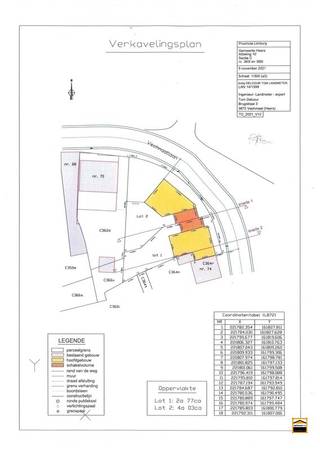 Landelijk gelegen bouwgrond bouwgrond op perceel van 2a 77ca, geschiktvoor een halfopen bebouwing (LOT 1) Deze bouwgrond met landelijke ligging, is...