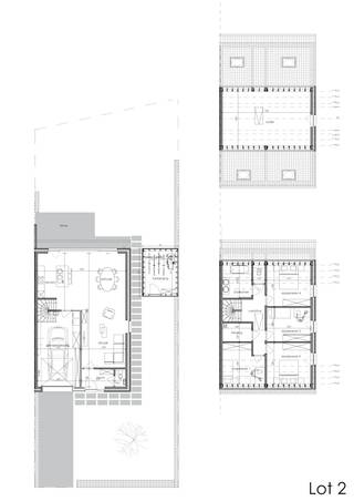 Project of 6 new-build homes on plots between 375 m2 and 532 m2 and with a living area between 179 m2 and 186 m2.The houses in lots 1, 2, 5 and 6 consist of two floors with a sloped roof and also have a garage and 4 bedrooms. If you wish, a fixed staircase to the attic can be provided here, at an additional cost, to set up extra room (s).The houses in lots 3 and 4 consist of 2 full-fledged floors with a flat roof, also equipped with a garage and 4 bedrooms.