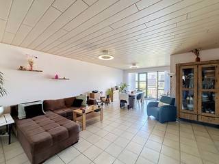 This apartment for rent is centrally located in Stabroek on the Lijsterbeslaan near all important facilities, but in a very quiet and child-friendly street. <br /><br />The apartment that we offer for rent is located in a small building and has the following layout: <br />- spacious entrance hall <br />- bright, spacious living room<br />- open, equipped kitchen with all modern comforts<br />- 2 separate storage rooms, one with a washer/dryer connection<br />- two full bedrooms <br />- bathroom with bath/shower and double washbasin furniture <br />- sunny terrace <br /><br />The apartment also has a parking space in a garage available! <br /><br />Details: <br />- EPC:??? kWh/m²<br />- monthly commission: €80/month <br />- parking space included! <br />- very quiet yet central neighborhood <br /><br /><br />Are you interested in renting this spacious apartment in Stabroek? Don't hesitate to contact us. Kapellen's Dewaele real estate office at Hoevensebaan 25 is happy to be at your service.