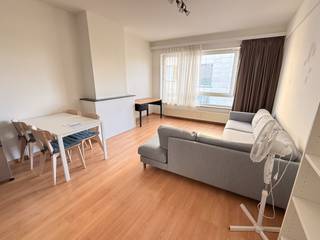 Dit aangename appartement is gelegen aan de Belgiëlei in Antwerpen, op een centrale en bijzonder vlot bereikbare locatie. Winkels, horeca, openbaar vervoer en het stadscentrum bevinden zich op korte afstand. Het appartement beschikt over een lichtrijke leefruimte, een praktische ingerichte keuken, een slaapkamer, een badkamer en een apart toilet. Dankzij de functionele indeling en centrale ligging is dit appartement ideaal voor zowel eigen bewoning als investering.<br /><br />Indeling:<br /><br />Inkomhal met vestiaire, laminaat. Afzonderlijk toilet.<br />Living: +/- 22 m², laminaat.<br />Ingerichte keuken voorzien van een dubbele afwasbak, kastruimte, keramische kookplaat met 4 kookzones, koelkast met vriesvak, combi-oven, vaatwasser en dampkap +/-3 m².<br />Slaapkamer: +/- 14 m², laminaat, ingemaakte kasten.<br />Badkamer: +/- 2,5 m², voorzien van een douche en lavabo.<br /><br />CV op gas met meters.<br /><br /> 