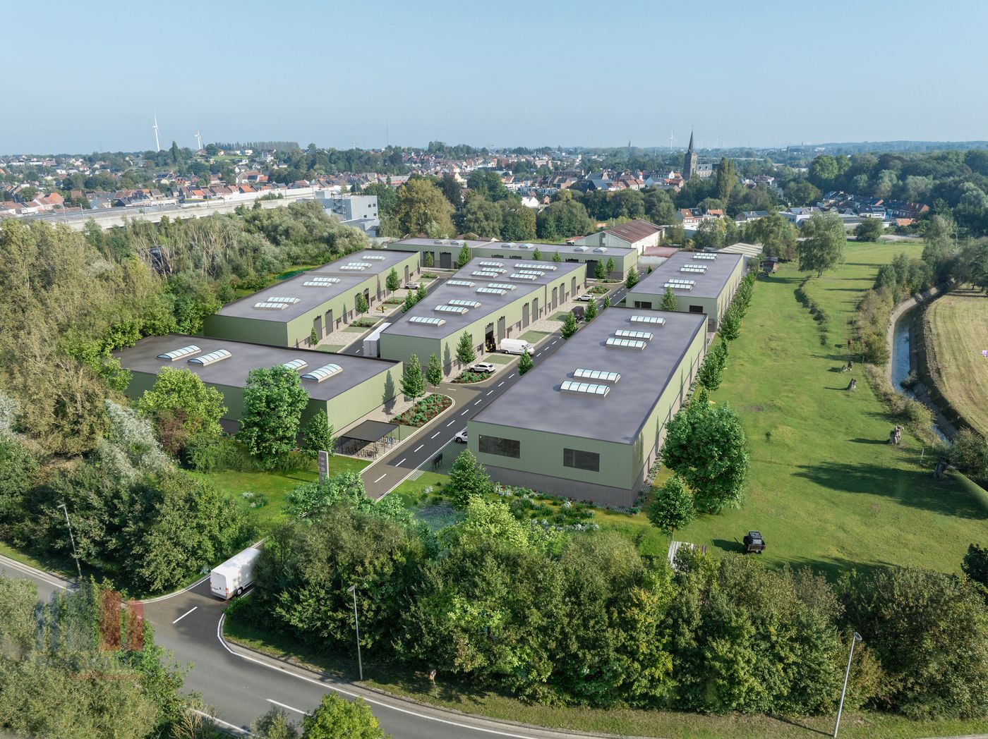 NOUVELLE CONSTRUCTION D’UNE UNITÉ PME DE 702 m² AVEC MEZZANINE À Lembeek - photo 1