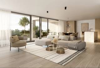 In het hart van Aalter wordt binnenkort een duurzame woonwijk gerealiseerd op de voormalige site van Vleeswarenbedrijf De Wulf, genaamd 'Park De Wulf'. Dit project biedt een gevarieerd aanbod van ruime appartementen en commerciële ruimtes, omgeven door groene zones, op een toplocatie nabij de Markt in het centrum van Aalter. Deze ontwikkeling belooft niet alleen een nieuwe residentiële buurt te worden, maar ook een groen toevluchtsoord in het hart van de stad.
Het project bestaat uit twee gebouwen met een mix van lichtrijke appartementen met 1, 2 of 3 slaapkamers, voorzien van zonnige terrassen of stedelijke tuinen, en uitgerust met hoogwaardige en duurzame materialen waarbij kopers hun inbreng kunnen hebben.
Met een focus op energiezuinigheid en toekomstbestendigheid wordt er gebruik gemaakt van warmtepompen, vloerverwarming en zonnepanelen. Daarnaast wordt een ondergrondse parkeergarage (met garageboxen en bergingen) voorzien, waardoor bovengronds ruimte vrijkomt voor groenvoorzieningen en een afgesloten fietsenberging, wat de leefbaarheid en de rust in de buurt ten goede komt.
Dit appartement omvat een inkomhal met een apart toilet, een zonnige woonkamer met een open keuken en eethoek, een ruim terras, een berging, twee volwaardige slaapkamers waarvan één met een dressing, en een badkamer met zowel ligbad als douche. Daarnaast genieten de gelijkvloerse appartementen van een eigen tuin. Appartementen met twee slaapkamers te koop vanaf € 315 000 (excl. kosten).