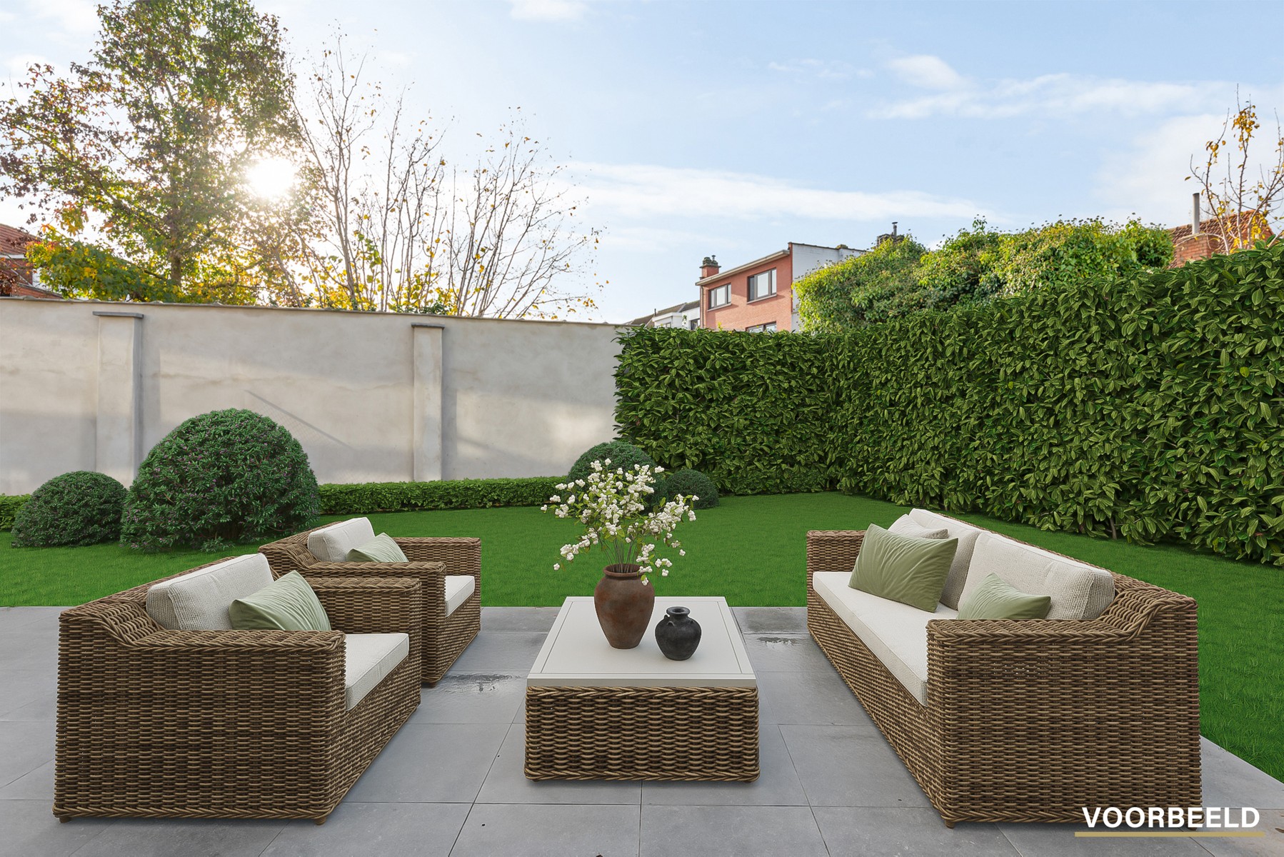 Instapklaar gelijkvloers appartement met 3 slaapkamers, dressing, 2 badkamers, ruim terras en tuin - foto 3