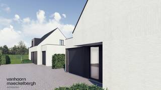 In een rustige, groene woonwijk in Bottelare (Merelbeke) bevindt zich deze stijlvolle nieuwbouwwoning, ontworpen door...