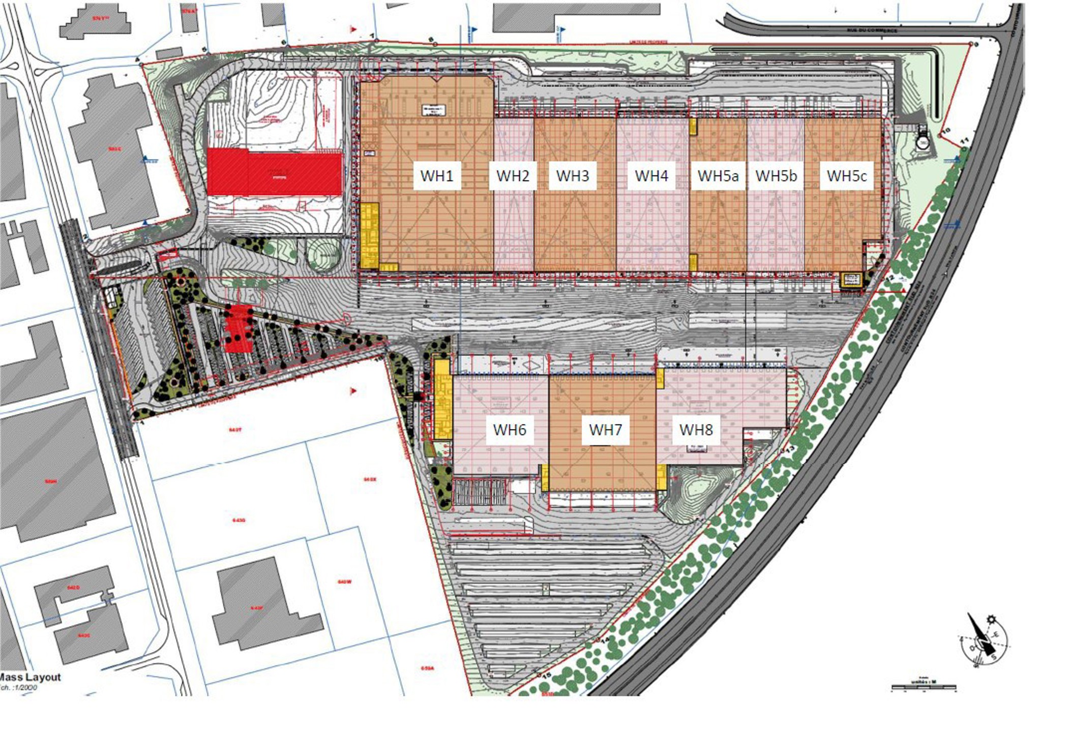 Magazijn 12.543m² met luifel en 11 laadkades met kantoor 1.123m² en ruime parking te huur - foto 5