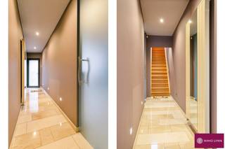 Luxueuze woning met groot magazijn/ commerciële ruimte. Indeling gelijkvloers: inkomhal, woonkamer met open uitgeruste keuken, badkamer met inloopdouche en badkamermeubel met 1 lavabo en wc. Kelder en gezellige tuin aanwezig. Op de 1ste verdieping: nachthal, 2 slaapkamers, badkamer met jacuzzi, sauna, grote inloopdouche, design lavabo en aparte wc. Zolderverdieping: afgewerkte polyvalente ruimte met ingebouwde kasten. Groot magazijn aanwezig met aparte bureau en ingebouwde kasten, ideaal voor een zelfstandige die veel stockageruimte nodig heeft. EXTRA'S: zonnepanelen, alarm en domotica. Zeer goed gelegen: op 1km van de oprit van de E19/ ring Brussel, toch op wandelafstand van centrum Machelen, scholen en openbaar vervoer.