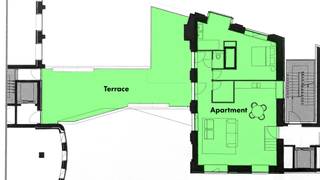 Ruim appartement van 99m² in het hart van Leuven, gelegen in de Hungaria residentie. Het appartement biedt een groot terras van 77m² met glazen balustrade en vrij uitzicht over het Engels Plein.<br /><br />De woning beschikt over een volledig uitgeruste keuken, een badkamer met inloopdouche en wastafelmeubel, en parketvloeren in de woonruimtes. De open woonkamer heeft grote raampartijen die zorgen voor natuurlijk licht en directe toegang tot het terras. Een aparte bergruimte met ingebouwde kasten biedt voldoende opbergmogelijkheden en kan worden uitgerust met wasmachine en droogkast. Het gebouw heeft een lift.<br /><br />Het appartement ligt in een rustige buurt binnen de ring van Leuven. Een supermarkt bevindt zich in dezelfde straat, het stadscentrum is op loopafstand en het treinstation ligt op een korte afstand. Brussel is in 20 minuten bereikbaar met de trein. Voor de deur stopt een gratis shuttle die u naar verschillende locaties in Leuven brengt. Parkeren is mogelijk bij Parking Vaartkom op 200 meter afstand.<br /><br />Het appartement is onmiddelijk beschikbaar voor verhuur tot onbepaalde duur.<br /><br />Neem contact met ons op voor een bezichtiging en ervaar zelf de unieke sfeer van dit bijzondere appartement.