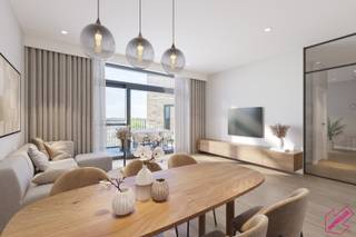 Moderne en energiezuinige penthouse (bouwjaar 2021, oplevering 2022) met drie slaapkamers en een zonnig terras, gelegen op de bovenste verdieping...