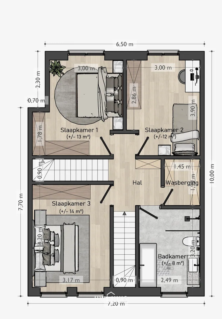 Nieuwbouwwoning met 3 slaapkamers, inpandige garage en uitbreidbare zolder in centrum Kemzeke - foto 5