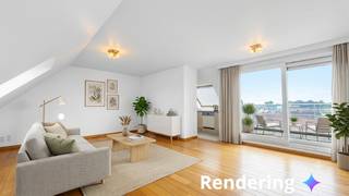 Prachtig <strong>Dakappartement </strong>met 2 slaapkamers en <strong>zuidgericht TERRAS</strong> op een uitstekende ligging <strong>nabij het centrum van Roeselare</strong>.<br />Centraal gelegen dichtbij diverse winkels, openbaar vervoer en op 2 minuten wandelafstand van de Markt.<br />Een ruime en energiezuinige woongelegenheid met <strong>kwalitatieve afwerking en inrichting</strong>. <br /><strong>+ Energielabel B!</strong><br />+ Geen renovatieplicht!<br /><strong>+ Airco in living en slaapkamer!</strong><br />+ Massief eiken parket in leefruimte en slaapkamers!<br />+ Asbestveilig!<br />+ Lift aanwezig!<br />+ 2 kelderbergingen!<br />+ Uitstekende mobiscore 9,2 op 10!<br />+ Vrij bij akte!<br />Ook interessant als <strong>VASTGOEDINVESTERING!</strong><br /><br />Omvat een inkom met vestiaire, ruime living <strong>met airco</strong> in massief <strong>eiken parket</strong> en een volledig ingerichte en praktische open keuken uitgerust met vaatwas, heteluchtoven, keramische kookplaat, frigo en dubbele gootsteen, een berging / wasplaats met ingebouwde schoenenkast en met aansluiting voor wasmachine en droogkast, 2 slaapkamers ( waarvan 1 <strong>met airco</strong> ) met elk een massief eiken parket en aansluiting voor telefoon en televisie, badkamer met ligbad, een afzonderlijk toilet met wastafel en en een <strong>zuidgericht terras ( 9 m² ) </strong>met uitzicht. Verder zijn er ook nog 2 gescheiden kelderruimtes met ingebouwde rekken! <br />Vastgoedinlichtingen in aanvraag!<br />P-score=D G-score=D<br /><br />Bruikbare vloeroppervlakte 95 m²