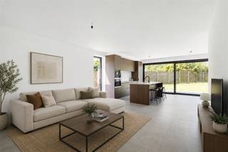 <p>2 kwalitatieve luxueuze ENERGIENEUTRALE moderne nieuwbouwwoningen (21% btw). E-PEIL 0, TOPAFGEWERKT! INDELING: inkom met apart toilet, lichtrijke leefruimte (mooi parket), open geïnstalleerde keuken met EILAND (Siemenstoestellen en werkblad in composiet), handige berging. Aangelegd TERRAS en OPRIT en omheinde TUIN. Op het verdiep bevinden zich de overloop, moderne badkamer (inloopdouche, bad, dubbele lavabo), apart toilet, en 3 grote slaapkamers. TROEVEN: geothermische warmtepomp: vloerverwarming/vloerkoeling, zonnepanelen, 20.000 liter regenwater, massieve houtbouw, parket, reeds geschilderd, TOPAFGEWERKT!</p>