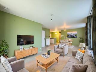 ENERGIEZUINIG gelijkvloers appartement met PRIVATIEVE TUIN, GUNSTIG EPC en LAGE SYNDICUSKOSTEN, INCLUSIEF GARAGEBOX in het CENTRUM van Zottegem...