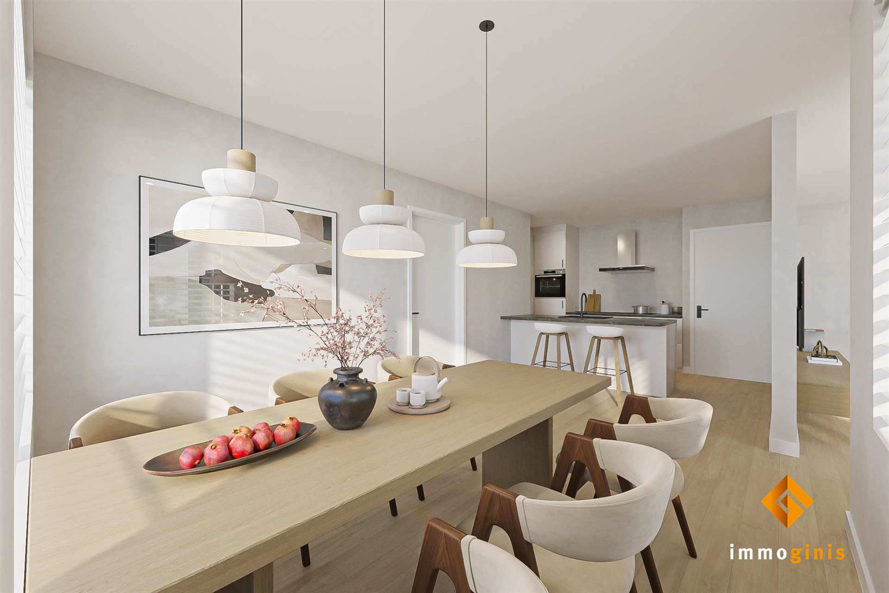 Zeer ruim appartement (eerste verdieping) met 1 slaapkamer en dressing. - foto 5