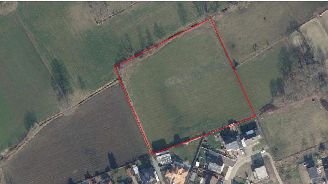 Palend aan woongebied Schoot gelegen weide met oppervlakte van 9.140 m²;Ideaal voor paarden, vrij bij akte