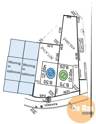 ERPE ( Erondegem) - Uniek gelegen bouwgrond voor een op te richten HOB, in een klein straatje dat uitloopt in de velden en natuur en toch...