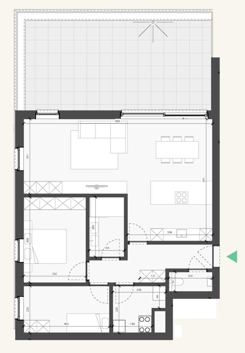 3.4 Penthouse met 2 slaapkamers - foto 2