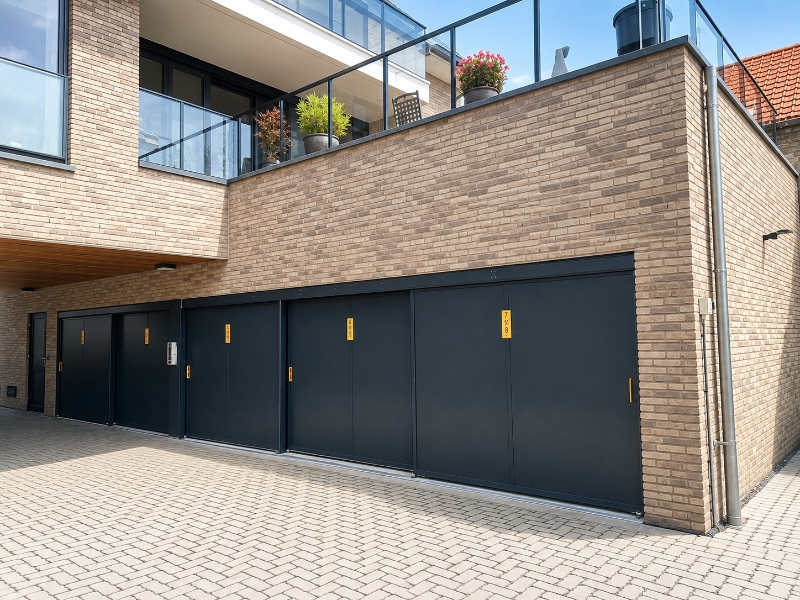 garagebox voor een autokenmerken auto : maximaal 2.000 kg - maximaal 5 m lang - maximaal 1,90 m breed - maximaal 1,50 m hoog