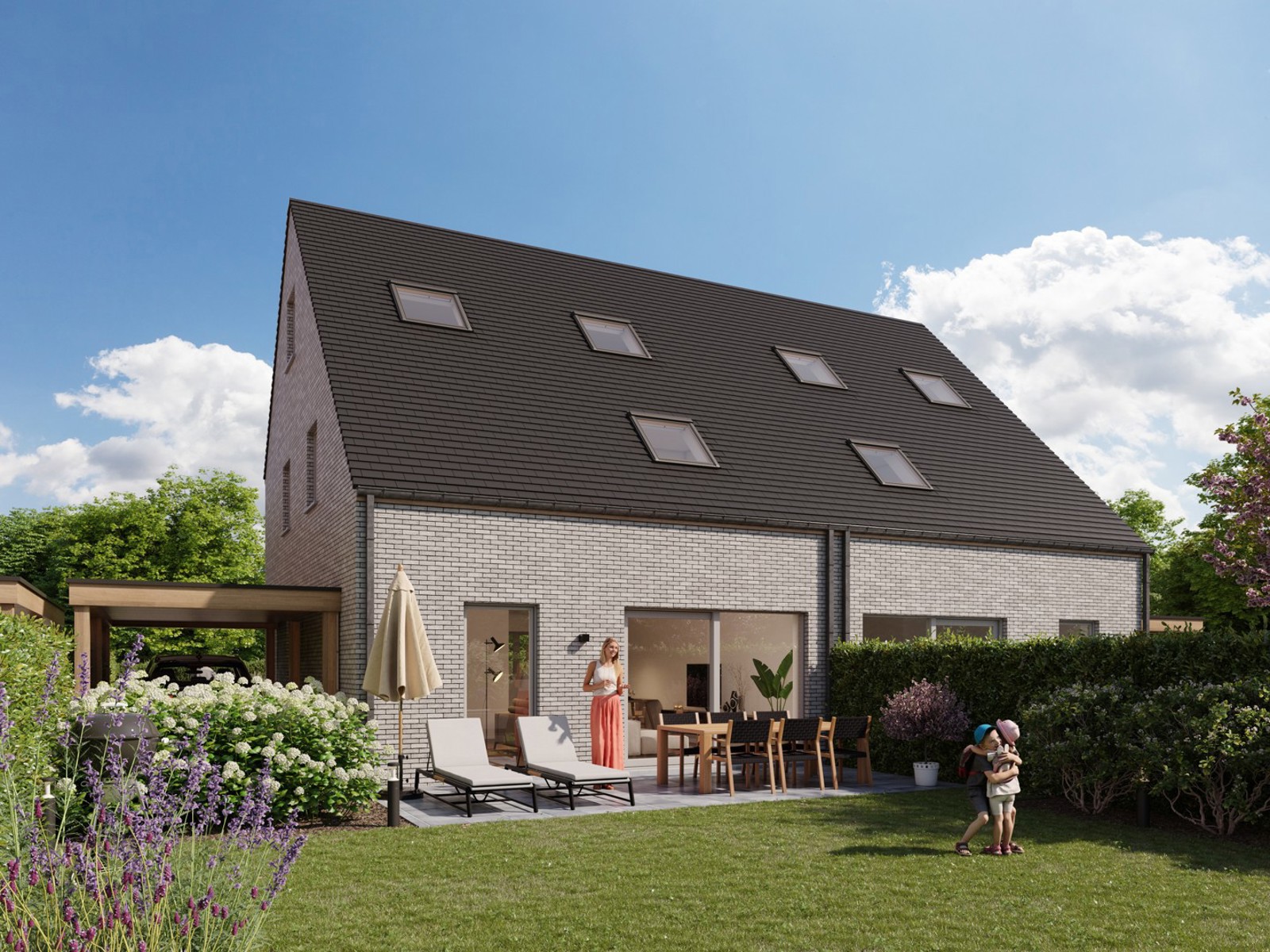 Halfopen nieuwbouwwoning (3 slpk) met carport en tuin - foto 2