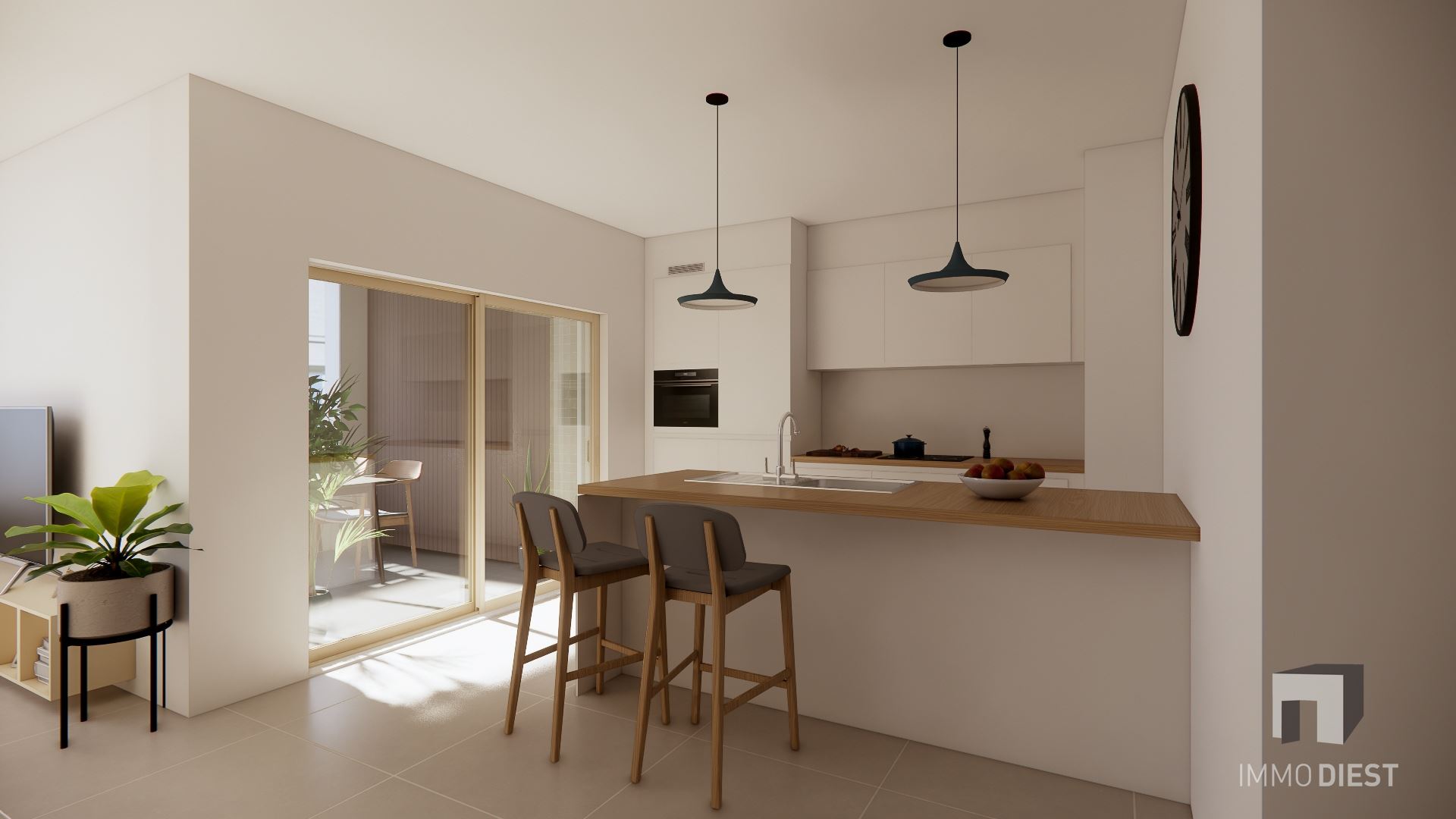 Duplex appartement met 2 slpks, terras en carport - foto 5
