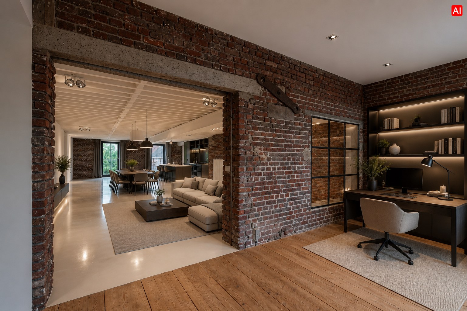 UNIEKE, KARAKTERVOLLE LOFT MET 2 TERRASSEN IN 'THE LOWER FACTORY' TE ARDOOIE - foto 5