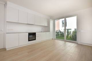 SINT-AGATHA-BERCHEM : 102m² appartement met 2 slaapkamers en een grote woonkamer van 43m². Future Proof gebouw met zonnepanelen, regenrecuperatie...