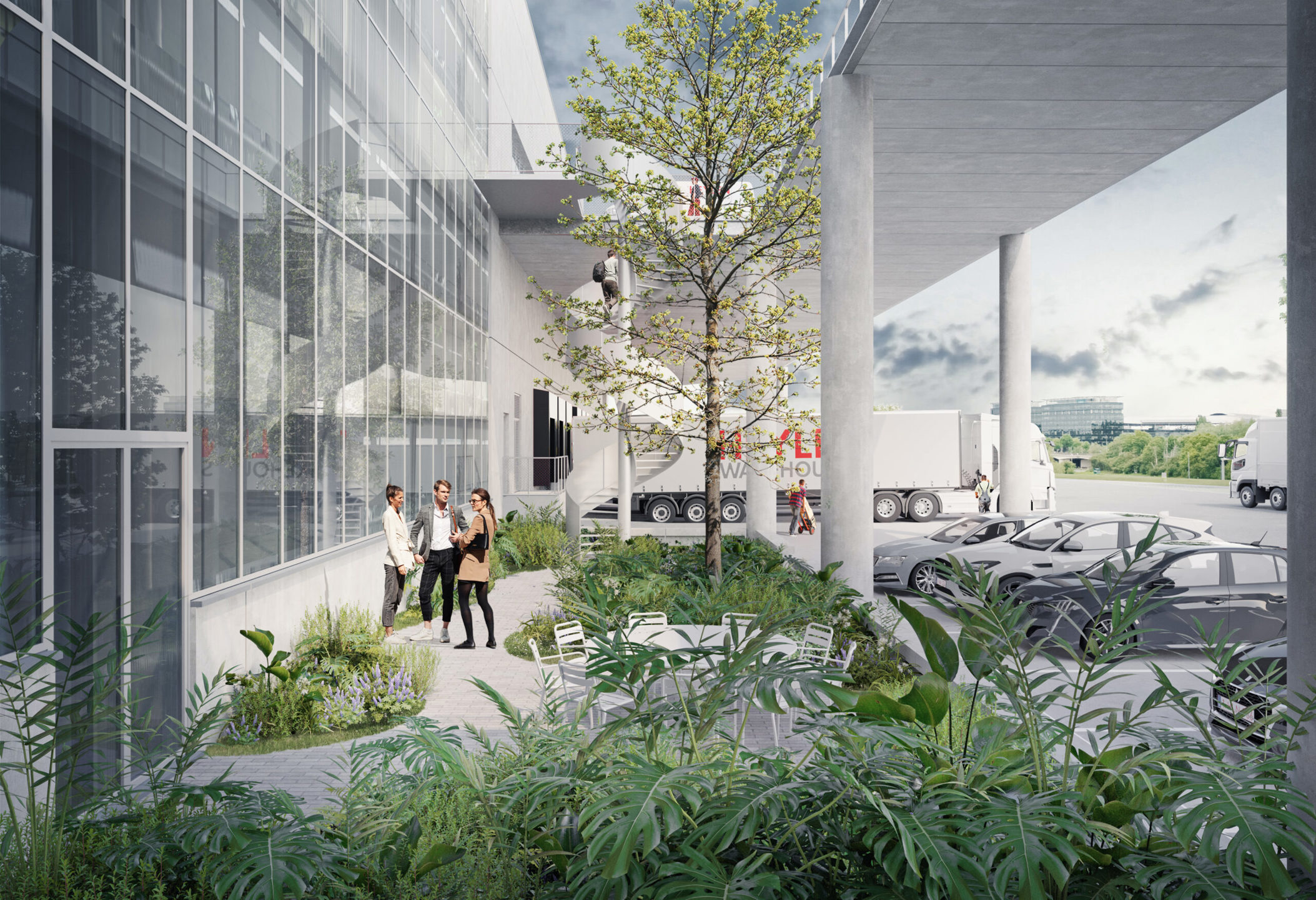 Magazijn met mezzanine aan het klaverblad van Zwijnaarde - foto 3