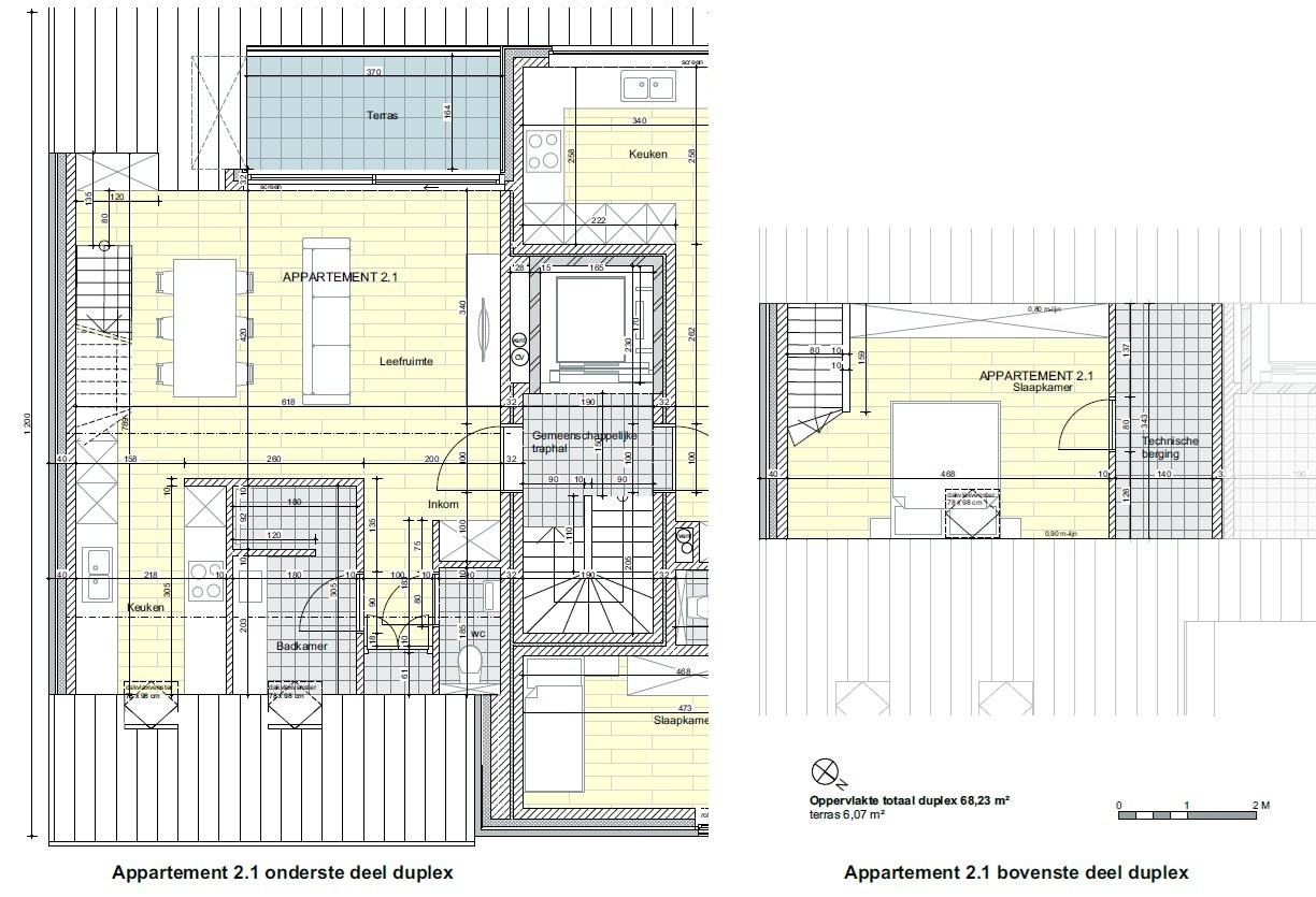 Nieuwbouwappartement (6%) te koop centrum Waregem: Dakappartement met 1 slaapkamer en leuk terras. - foto 4