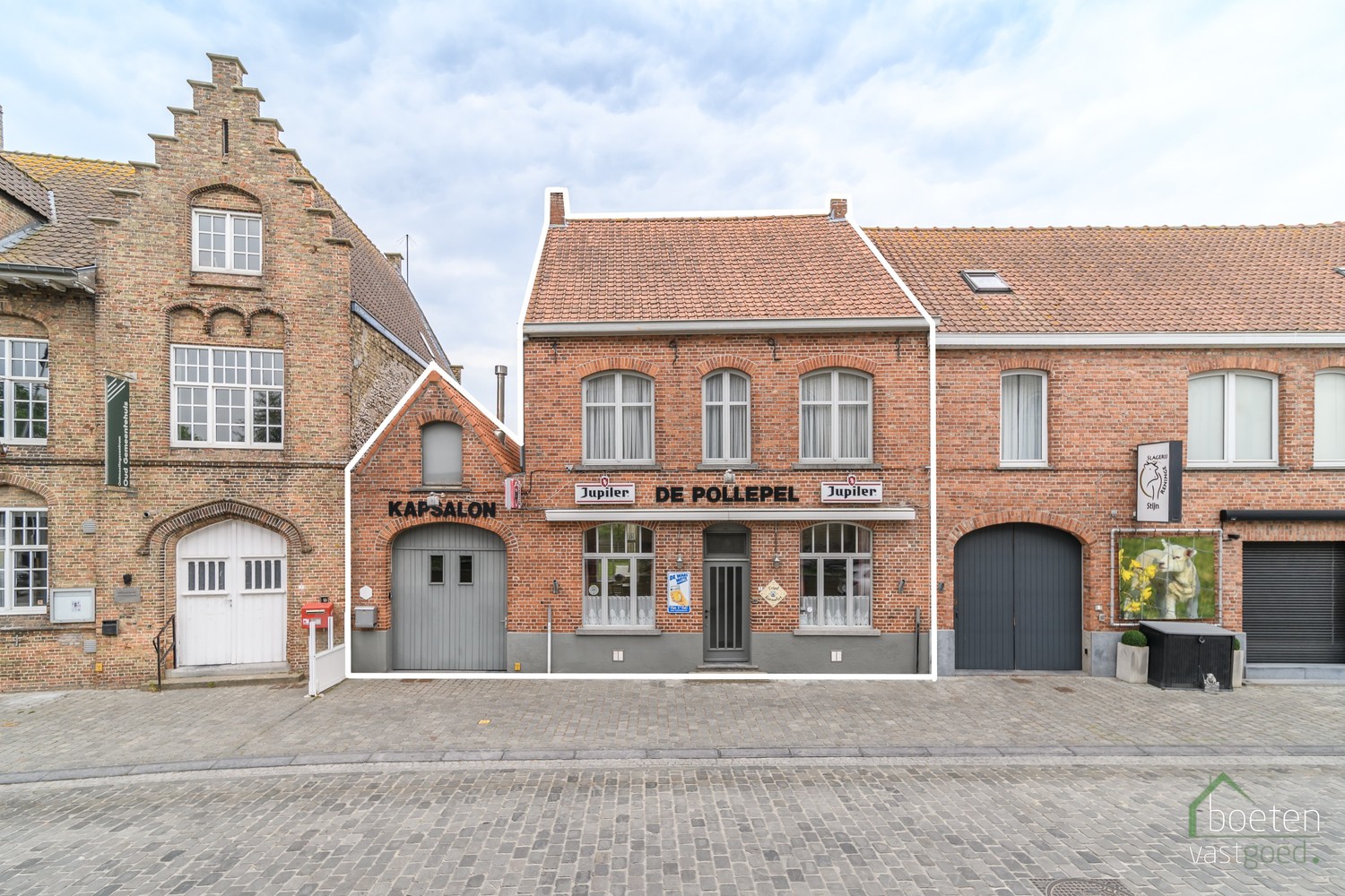 Reninge: eigendom met huidige handelsbestemming (café De Pollepel), eveneens geschikt voor woongebruik, op 444m² grondopp. - foto 1