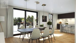 Welkom in Garenhof – nieuwbouwappartementen met de uitstraling van een villa<br /><br />Stap binnen in dit ruime en lichtrijke duplex nieuwbouwappartement, gelegen in een exclusief en kleinschalig project met slechts vier wooneenheden.<br />Garenhof combineert hedendaags comfort met de warme, tijdloze uitstraling van de klassieke pastorijstijl.<br />Door de opbouw in villastijl straalt het geheel rust en elegantie uit – een plek waar je écht thuiskomt, omgeven door groen en privacy.<br /><br />Indeling – Appartement op de eerste verdieping (links)<br />Met een bewoonbare oppervlakte van ±112 m² biedt dit appartement een doordachte en praktische indeling.<br />Je betreedt het appartement via de voorzijde van het gebouw. Op het eerste verdiep kom je binnen in de inkomhal met handige vestiaire en een apart toilet.<br />De leefruimte is een echte troef: grote raampartijen zorgen voor overvloedig daglicht en een prachtig uitzicht over de omliggende velden.<br /><br />De zithoek, eetruimte en open keuken vloeien harmonieus in elkaar over en bieden toegang tot een zonnig dakterras van bijna 20 m² – perfect om te genieten van rust en openheid.<br />Via een trap aan de achterzijde van de leefruimte bereik je het tweede verdiep, waar zich twee mooie slaapkamers en een ruime badkamer bevinden.<br /><br />Bij dit appartement hoort ook een inpandige garage, een zeldzaam en waardevol voordeel.<br /><br />Energiezuinig &amp; modern comfort<br />Dit appartement wordt sleutel-op-de-deur opgeleverd met afwerking volgens lastenboek. Meerwerken of persoonlijke keuzes zijn bespreekbaar.<br /><br />Het is voorzien van de nieuwste technieken en materialen, waaronder:<br />Zonnepanelen<br />Vloerverwarming met koelingsfunctie<br />Aluminium ramen met dubbele beglazing<br />Duurzame en kwalitatieve afwerking<br /><br />Extra troeven<br />Rustige ligging in een groene woonomgeving<br />Slechts 4 appartementen: exclusief en kleinschalig<br />Klassieke architectuur met moderne energieprestaties<br />Inpandige garage inbegrepen<br />P-score: B – G-score: A<br /><br />Prijs<br />365.000 euro excl. kosten<br />constructie: 271.505,90 euro excl 21% BTW<br />grond: 63.494,10 euro excl 12% registratie<br /><br />Zin om dit unieke appartement zelf te ontdekken?<br />Bel ons op 011/36.19.19 of 0473/34.61.42 of kom langs op kantoor.<br /><br />We leiden je graag rond in dit prachtige project.<br />.