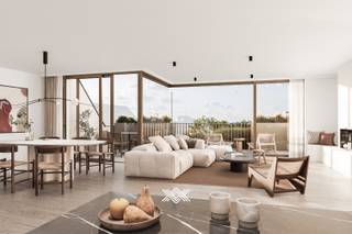 Dit tweeslaapkamer appartement met een oppervlakte van 108 m² is gelegen op het eerste verdiep van het gebouw Vespera, aan de kant van Sint-Gerolflaan. Het appartement beschikt over een inkomhal met plaats voor een vestiairekast, een afzonderlijk toilet, een lichtrijke woonkamer voorzien van grote raampartijen, een open keuken met kookeiland en praktische berging, twee volwaardige slaapkamers en een badkamer uitgerust met een dubbele wastafel en inloopdouche. Bijkomend biedt dit appartement een zuidelijk georiënteerd terras van 11 m².<br /><br />Aelteryck combineert duurzame technieken, een hoogwaardige afwerking en een strategische ligging in het centrum van Aalter. Het project biedt niet alleen een uitzonderlijke woonervaring voor de toekomstige bewoners, maar ook een uitstekende kans voor wie op zoek is naar een handelsruimte met een hoge visibiliteit. Dit alles maakt van Aelteryck een uniek en toekomstgericht woonproject dat de nadruk legt op duurzaamheid en comfort.<br /> <br />Tot slot zijn er 11 ondergrondse parkeerplaatsen, 3 afgesloten garageboxen en 9 ondergrondse bergruimtes voorzien, wat voor extra comfort en gemak zorgt voor de bewoners.<br /> <br />Verlaagd BTW-tarief van 6% mogelijk op de volledige constructiewaarde, nu ook voor investeerders mits min. 15 jaar verhuur. Benieuwd naar dit nieuwbouwproject in Aalter? Contacteer ons via guillian@landbergh.be of 09 278 78 79. 