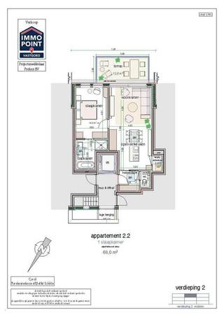 <p>‘Corali’, een exclusief en hedendaags nieuwbouwproject in het hart van Schilde. Dit kleinschalige nieuwbouwproject omvat 9 stijlvol afgewerkte appartementen, elk ontworpen met oog voor detail en een moderne architecturale uitstraling.<br /><br />APPARTEMENT 2DE VERDIEPING MIDDEN.<br />68 m² bestaande uit inkomhal, leefruimte met open 12,50 m². <br />1 Slaapkamer, 1 badkamer, apart toilet en berging.<br /><br />Verplicht bij aan te kopen van 1 of meerdere ondergrondse autostaanplaatsen en kelderberging.<br /><br />BUDGETTEN<br />Keukens: € 17.500, - <br />Sanitair: € 5.700,-<br /><br />LEVERANCIERS<br />Sanitair: Desco<br />Keukens: Augustijns keukens<br />Tegels: RG tegel<br /><br />BIJZONDERHEDEN<br />Lift, schrijnwerk 'Reynaers' aluminium, videofoon, individuele vloerverwarming via warmtepomp, ventilatietype “D”, zonnepanelen.<br /><br />POSITIEVE ASPECTEN<br />Energielabel “A”<br />Zéér veel lichtinval<br />Ruime afwerkingsbudgetten voorzien<br />Gelegen in het centrum van Schilde<br />Grondaandeel en constructie mogelijk aan 6% BTW<br />Betaling slechts bij oplevering (geen Wet Breyne)!<br /><br />TOTAAL PRIJS 6% BTW<br />€ 311.350 <br />+ € 18.681 BTW 6%<br />__________<br />€ 330.031 *<br /><br />OF<br /><br />TOTAAL PRIJS 21% BTW<br />€ 311.350 <br />+ € 65.384 BTW 21%<br />__________<br />€ 376.734 *<br /><br />* Prijzen exclusief notariskosten en aansluitingskosten nutsvoorzieningen.<br />* Prijzen exclusief aandeel in de kosten voor de basisakte: Deze bedragen € 850 incl. BTW per appartement.</p>
<p><strong> </strong></p>