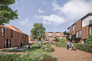 Uniek woonconcept met 5 woningen en 15 appartementen<br />In de bruisende gemeente Ingelmunster, ter hoogte van de Izegemstraat 135 wordt het unieke woonconcept La Mésangerie opgericht.<br />Het project is uniek op vlak van uitstraling, architectuur en beleving. Het project zal bestaan uit 5 woningen en 2 appartementsgebouwen,  opgesteld rondom een gemeenschappelijke tuin.<br />Door het gebruik van grote raampartijen geniet u niet enkel van veel natuurlijk lichtinval maar is er ook een uniek samenspel met de groene oase.<br /><br />Deze woning heeft een bewoonbare oppervlakte van 112m² .<br />Er is een ruime private, afgesloten tuin van 58m² , waarvan 12m² terras.<br /><br />De woningen worden opgericht volgens het BEN-principe.<br />(bijna energieneutraal = 5 jaar vrijstelling van de onroerende voorheffing)<br />Met het oog op comfort, luxe en uitstraling wordt er ook rekening gehouden met de toekomst en hernieuwbare energie, dit door toepassing van warmtepompen en zonnepanelen.<br />Door de ruime keuzebudgetten kiest u, uw eigen inrichting.  Op het domein zijn er ook staanplaatsen, ondergrondse parkings en bergingen voorzien.<br /><br />Kortom een uniek gegeven in uw streek, die zeker en vast het informeren waard is!