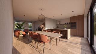 VASTE PRIJS - ENERGIEZUINIG - AFWERKING OP MAAT! In de Oostveldstraat (nr.203) stellen wij twee halfopen moderne nieuwbouwwoningen voor. Lot 3 wordt gebouwd op een ruim perceel van 821m2 en geniet achteraan van een subliem verzicht op de achterliggende velden. Onze architecten zorgden voor een optimale planindeling waar geen enkel hoekje onbenut blijft. Op het gelijkvloers is er een inkom met gastentoilet en toegang tot een grote bureelruimte, een ruime leefruimte met open keuken, een praktische berging en een grote wasplaats. Op de eerste verdieping bevinden zich 3 slaapkamers en een badkamer met bad + inloopdouche. Op de praktische zolder kan een vierde slaapkamer gemaakt worden aangezien de zolder toegankelijk is met een vaste trap. De interieurafwerking is 100% op maat te kiezen a.d.h.v. de ruim voorziene budgetten in het lastenboek. Liever zelf bepaalde werken uitvoeren? Alles is bespreekbaar. Meer info over deze woning of het project? Bel onze bouwadviseur Ewout op 0497 588 888 of mail naar ewout@huysmanbouw.be