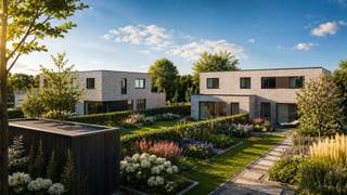 Droom je van modern wonen in alle rust, omringd door uitgestrekte velden en natuur? In dit stijlvolle nieuwbouwproject in Adegem ontdek je vier hedendaagse woningen waar ruimte, licht en comfort centraal staan.
Deze architecturaal strakke woning combineert een tijdloos design met hoogwaardige afwerking. Met een bewoonbare oppervlakte van 140,45 m² geniet je van een doordachte indeling die perfect inspeelt op het hedendaagse gezinsleven. De lichtrijke leefruimte met grote raampartijen creëert een naadloze verbinding tussen binnen en buiten, met zicht op de ruime tuin waar kinderen vrij kunnen spelen en je volop kan ontspannen.
De woning beschikt over drie volwaardige slaapkamers en een moderne badkamer, aangevuld met praktische bergruimte en een private oprit. Het perceel biedt voldoende privacy en ademt rust, terwijl de open omgeving zorgt voor een uniek gevoel van vrijheid.
De ligging is een absolute troef: centraal tussen Aalter, Maldegem, Eeklo en Gent, met een vlotte bereikbaarheid en toch midden in het groen. Hier woon je landelijk zonder in te boeten aan connectiviteit.
Kortom, een ideale combinatie van comfortabel wonen, hedendaagse architectuur en een uitzonderlijke locatie.
Interesse? Vraag vandaag nog meer info en ontdek jouw nieuwe thuis in Adegem.