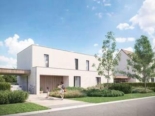 WONING 2: Stijlvolle half-open bebouwing met een woonopp. van 124,50 m² + carport is gelegen op een perceel van 6a25ca, met een straatbreedte van 12,50m en een diepte van 50m. Rustig gelegen in een groene omgeving, vlakbij het stadscentrum van Hasselt en E-313. <br /><br />INDELING: GELIJKVLOERS: Via de inkomhal met gastentoilet en ruimte voor vestiaire krijgt u toegang tot de ruime woonkamer met aansluitend een open keuken via waar de berging/wasplaats bereikt kan worden. Carport met toegang tot de berging/wasplaats; EERSTE VERDIEP: nachthal met toegang tot de drie slaapkamers, badkamer, apart toilet en technische ruimte. <br /><br />WOONERF "BUNDERHOF" TE KURINGEN, dat is stijlvol en rustig wonen in een groene omgeving, vlakbij het stadscentrum van Hasselt en E-313. Dit unieke woonproject bestaat uit 9 klassevolle, duurzame woningen en is gelegen in een rustige, doodlopende straat, grenzend aan natuurgebied. <br />De kleinschaligheid van het project versterkt de exclusieve uitstraling en zorgt voor een intieme, geborgen sfeer. Elke woning werd doordacht ingetekend met oog voor privacy, lichtinval en ruimte. Voor- en achtertuinen vloeien harmonieus in elkaar over en de grote raampartijen verbinden het interieur met het omliggende groen. <br /><br />Dit kleinschalig project bestaat uit 6 half-open bebouwingen met grondoppervlaktes van elk ong. 6a25ca en 3 open bebouwingen met een grondoppervlakte van elk ong. 8a37ca. Bewoonbare oppervlaktes van 125 m² tot 170 m². Prijzen vanaf € 399.900,- (Volledig afgewerkt - exclusief kosten). <br /><br />Meer info: Contacteer Danny op 0471/10.00.69 of 011/22.19.17 of via www.limburgsvastgoed.be