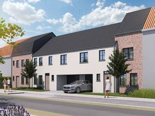 INDELING VAN DE WONING<br /><br />GELIJKVLOERS<br /><br />- Inkomhal- Gastentoilet- Leefruimte met open keuken- Trap naar boven- Inpandige garage<br />EERSTE VERDIEP<br /><br />- Nachthal met doorgetrokken trap naar zolderruimte + gemetst portaal- Apart toilet- Badkamer- 3 slaapkamers<br />ZOLDERVERDIEP<br /><br />- Zolderruimte<br />Afbeeldingen zijn steeds illustratief en contractueel niet bindend.<br /><br />De afwerking gebeurt volgens ons standaard lastenboek, aangevuld met ons PLUS-lastenboek<br />In dit PLUS-lastenboek staat :<br /><br />- Verlichtingsarmaturen in diverse ruimtes- Laminaat in slaapkamers en nachthal- De oprit (indien van toepassing) alsook het terras worden aangelegd in betonklinkers op fundering, weliswaar rekening houden met eventuele stedenbouwkundige verplichtingen of beperkingen.- Op de vrije perceelsgrenzen wordt een afsluiting geplaatst onder de vorm van een groene of grijze draad of indien de vergunning geen afsluiting toelaat; een levende haag met leidraad en palen.De hoven en tuinen worden voorzien van onderhoudsvriendelijke beplanting en/of gazon<br />