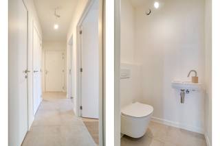 Dit nieuwbouwappartement met 3 slaapkamers is gelegen in het centrum van Leuven in een de prachtige ontwikkelijk 'burenberg'.<br />De verkoop geschiedt onder btw stelsel. <br /><br />We betreden het appartement via de inkomhal met apart gastentoilet. Vanuit de inkomhal hebben we toegang tot de lichtrijke woonkamer en de open en volledig geïnstalleerde keuken, die toegang biedt tot het terras met uitstekend uitzicht over de stad. Naast de keuken vinden we een praktische berging met aansluiting voor wasmachine en droogkast. <br /><br />Verder vinden we 3 slaapkamers van 13,5m², 12m² en 9m². Het appartement beschikt ook over 2 badkamers, waarvan 1 met douche, dubbel lavabo en toilet en de andere badkamer met douche en enkel lavabo.<br /><br />Tot slot heeft dit appartement 2 ondergrondse autostaanplaatsen en een private kelderberging.<br />De ondergrondse autostaanplaatsen kunnen optioneel bij aangekocht worden voor 40.000 euro per staanplaats.<br />De prijs voor het appartement en staanplaatsen is exclusief btw.<br /><br />Elektriciteit is conform. Het EPB is nog in opmaak zal zeker A zijn. Verwarming is met geothermie, vloerverwarming. Tot slot zijn er nog zonnescreens en een fietsenstalling.<br /><br />Bij verdere vragen of interesse kan u ons steeds contacteren!