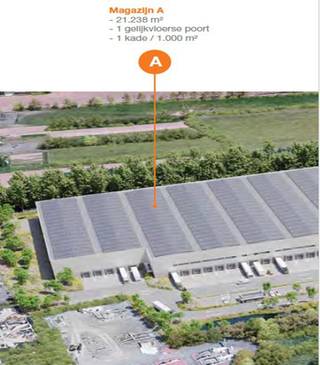- Magazijn  21.238m²<br />- 1 sectionaal poort<br />- 1 loskade/1000m²<br />- Centrale locatie in Belgie<br />- Nabijheid van de containerterminal in Vilvoorde <br />- Gelegen aan zeekanaal Brussel- Schelde<br />- Zonnepanelen<br />- Laadpalen<br />- Uitgebreide fietsfaciliteiten<br />- BREEAM certificaat