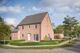 Deze nieuwbouwwoning op een aangenaam hoekperceel van 357 m² geniet van een rustige, doch centrale ligging en heeft indeling als volgt: inkomhal...