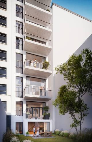 BEZOEK HET MODELAPPARTEMENT. VOOR EEN AFSPRAAK, NEEM CONTACT OP MET KARIN VIA KARIN@REDS.BE OF OP HET NUMMER 0486 97 84 27.<br /><br />“DE ACADEMIE” WAAR HISTORISCHE GRANDEUR EN HEDENDAAGSE LUXE ELKAAR ONTMOETEN<br />Met trots stellen we het gloednieuwe project “De Academie” voor. Dit neoclassicistische herenhuis en voormalig douanegebouw uit ca.1875 getuigt van grote klasse. Eind 20ste eeuw werd het gebruikt als kappersschool “Academie Verbist”. Vandaag is het een unieke locatie voor wie op zoek is naar een luxueuze woonst in het Antwerpse stadscentrum. Het verhaal van “De Academie” is er een van historische grandeur, uitgesproken klasse en riant wonen in hartje Antwerpen.<br />Achter de statige gevel van dit historische gebouw schuilt een buitengewone realisatie. M2 architecten creëerde een uniek ontwerp, hedendaags en luxueus, met behoud en herstel in oorspronkelijke staat van de classicistische voorgevel.<br />De grootse uitstraling van de historische gevel vertaalt zich binnenin in riante ruimtes met veel lichtinval. Sierlijke Franse balkons en plafonds tot vier meter hoog geven dit pand een exclusief karakter.<br />“De Academie” omvat 6 uitzonderlijk ruime appartementen en 1 riante duplexwoning met stadstuin van ca 61m², stuk voor stuk luxueus afgewerkt met oog voor detail. Elk appartement telt twee of drie slaapkamers met een afzonderlijk bureau en heeft twee badkamers. De afwerkingsgraad ligt hier uitermate hoog en maakt van dit project een absolute topper. Verder is er op het gelijkvloers een afvalberging en fietsenberging voorzien.<br />Info en verkoop:<br />De verkoop geschiedt onder BTW op het constructieaandeel en registratierechten op het grondaandeel, onder de voorwaarden van de wet Breyne. Voor meer info of een verkennend gesprek, contacteer Karin 0486/97 84 27 of karin@reds.be