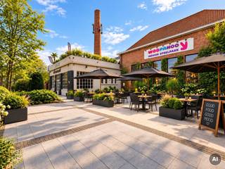 Op een vlot bereikbare locatie op de Pottelberg bevindt zich dit karaktervolle industriële horecapand met een bijzonder eigen karakter. De ruime verbruikszaal van ca. 300 m², de mooie vrije hoogte, het terras van ca. 250 m² en de gratis parkeergelegenheid bieden een sterke basis voor een onderscheidend horecaconcept.<br /><br />De locatie leent zich uitstekend voor de uitbouw van bijvoorbeeld een hedendaags grillrestaurant, waarbij het industriële karakter en de unieke setting volledig tot hun recht kunnen komen. Het pand beschikt over een keukenruimte die momenteel nog niet is ingericht, opslagruimte en sanitaire voorzieningen voor dames en heren.<br /><br />Een belangrijke commerciële troef is de ligging vlak naast ‘Funpark Pottelberg’, met onder meer bowling Pottelberg, kinderspeeldorp Woopahoo, trampolinepark Jump en het VR Base-center in de directe omgeving. Het restaurant kan hierdoor een ideale aanvulling vormen op het bestaande vrijetijdsaanbod en bezoekers een complete combinatie van ontspanning en horeca bieden. Een samenwerking is mogelijk, waarbij een rechtstreekse doorsteek naar kinderspeeldorp Woopahoo wordt gecreëerd. (in overleg)<br /><br />Optioneel kan het concept worden uitgebreid met twee bijkomende zalen. De aansluitende voormalige machinekamer met authentieke oude stoommachines vormt een unieke setting voor privéfeesten, communies en bedrijfsevenementen. Daarnaast is er een extra ruimte van ca. 300 m², tevens geschikt voor feesten, bedrijfsevents of een aanvullend concept zoals Apero & Petanque.<br /><br />Kortom een veelzijdige horecalocatie met een uniek industrieel karakter, uitstekende bereikbaarheid en een sterke commerciële meerwaarde als aanvulling op ‘Funpark Pottelberg’.<br /><br />Interesse? Bel of mail Jasper: 0479 27 71 92 – Jasper@immopottelberg.be