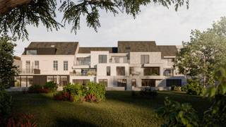 Aangenaam duplexappartement georiënteerd naar de tuinzone, voorzien van 2 slaapkamers onder het hellend dak.Het gebouw bestaat uit 14 appartementen,...