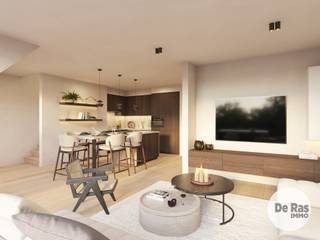 WICHELEN – Nieuwbouwproject Residentie RIVA met Scheldezicht - REEDS 30% VERKOCHT!!<br /><br />Op de Margote te Wichelen wordt dit kleinschalig en kwalitatief nieuwbouwproject gerealiseerd met 6 ruime appartementen. De ligging is bijzonder praktisch: scholen, winkels, supermarkten, banken en horecazaken bevinden zich op wandel- en fietsafstand. Ook qua bereikbaarheid scoort dit project uitstekend, dankzij de nabijheid van openbaar vervoer, het station en belangrijke invalswegen.<br />Een absolute troef van dit project is de uitzonderlijke ligging. Het perceel geeft achteraan rechtstreeks uit op de Scheldedijk, waardoor bewoners kunnen genieten van een prachtig zicht op de Schelde en het tegenovergelegen natuurgebied De Paardeweide. De combinatie van water, natuur en een vlotte bereikbaarheid maakt van residentie Riva een bijzonder aangename woonomgeving.<br /><br />Alle appartementen beschikken over 2 slaapkamers en werden ontworpen met veel aandacht voor lichtinval, ruimtegevoel en hedendaags wooncomfort. De gelijkvloerse appartementen beschikken bovendien over een private tuin, en de appartementen op de eerste en tweede verdieping beschikken over mooie terrassen. Alle bewoners kunnen genieten van een gemeenschappelijke tuin aan de Scheldedijk.<br /><br />Ook op het vlak van comfort en duurzaamheid voldoet residentie Riva aan de hoogste normen. De appartementen worden uitgerust met aluminium ramen, vloerverwarming, een lucht-waterwarmtepomp, ventilatiesysteem D en zonnepanelen. Deze energiezuinige technieken zorgen voor een aangenaam binnenklimaat en lage energiekosten. In de ruime duplexappartementen beschikt ook de slaapkamer op de tweede verdieping over eigen sanitaire voorzieningen. <br /><br />Het project omvat daarnaast 9 autostaanplaatsen en een overdekte fietsenberging, wat extra praktisch comfort biedt voor bewoners en bezoekers. De toegang tot het terrein wordt vooraan afgescheiden door een elektrische schuifpoort en aan de Scheldedijk door een afsluitbaar hek. <br /><br />Bovendien kan dit project, mits voldaan aan de wettelijke voorwaarden, aangekocht worden aan het verlaagde btw-tarief van 6%, zowel op de constructie als op de grond.<br /><br />Contacteer ons voor meer informatie of een persoonlijke toelichting via: 053/60.65.60 en ontdek zelf de unieke troeven van dit prachtige nieuwbouwproject in Wichelen.