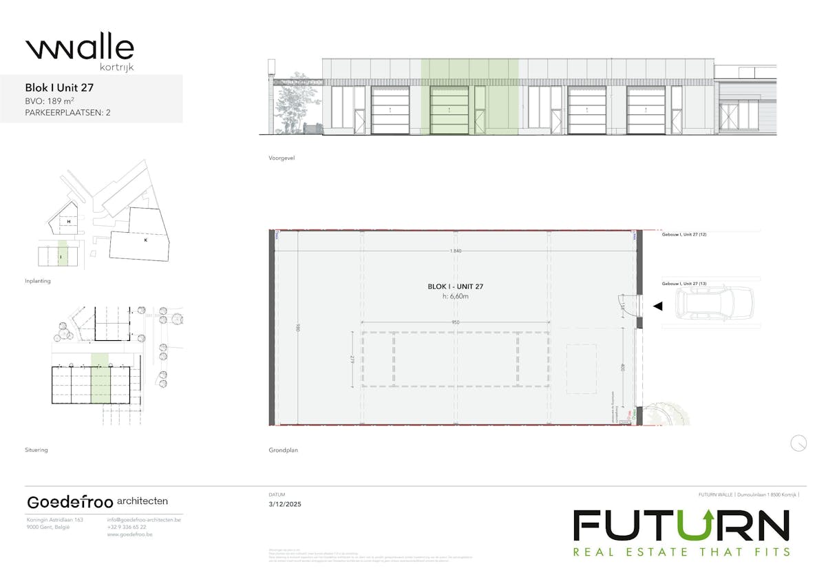 Nouvelle unité PME d'environ 749 m² dans le projet Walle Kortrijk - photo 2