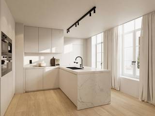 HIGH-END HOEKAPPARTEMENT met ZONNETERRAS &amp; zicht op de Dijver.
Dit uitzonderlijk afgewerkte hoekappartement met een totale bruto oppervlakte van 177 m2 bevindt zich op de eerste verdieping en beschikt over 2 ruime slaapkamers, 2 ensuite badkamers en een uniek zonneterras met fenomenaal uitzicht op de Dijver.
Het appartement omvat een inkomhal met vestiaire, een lichtrijke leefruimte met prachtig zicht op het water en een volledig uitgeruste open keuken met hoogwaardige Miele-toestellen. Beide slaapkamers beschikken over maatkasten en een luxueuze ensuite badkamer, afgewerkt met onder meer mortex, Vola-kraanwerk en travertin. Verder zijn er een berging/wasplaats en afzonderlijk toilet.
De hoogwaardige afwerking omvat eiken parket, Dark-verlichting, vloerverwarming, airconditioning, warmtepomp, domotica, videoparlofonie, blokkaderdeuren en glazen deuren in stalen kader. Het appartement wordt voorzien van nieuw schrijnwerk met dubbel glas. Verder zijn er een lift, private berging en gemeenschappelijke fietsenberging.
Er is tevens mogelijkheid tot aankoop van één of meerdere autostaanplaatsen in het gebouw.
Kopers hebben inspraak in de keuze van de afwerking binnen een ruim voorzien budget.
Een exclusief appartement waar luxe, licht en een unieke ligging aan het water samenkomen.