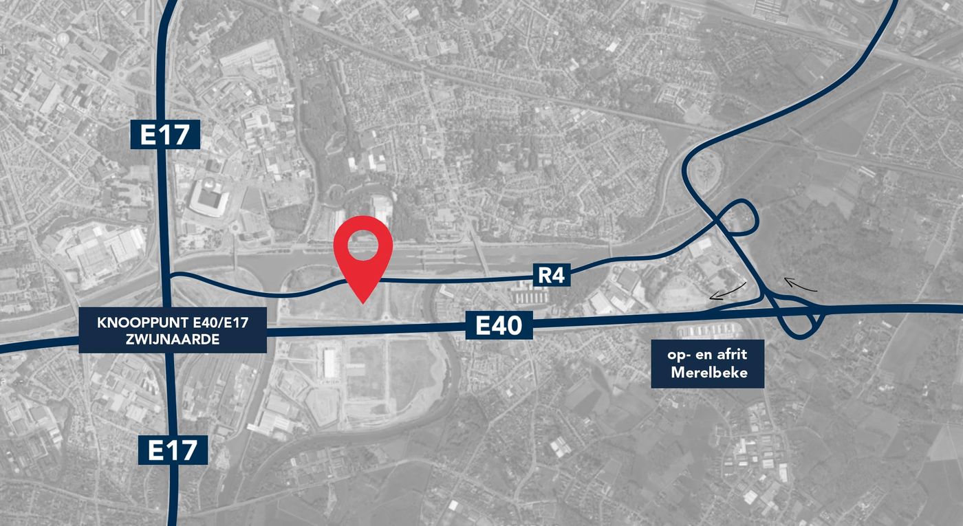 5000 m² gebouw op maat op absolute toplocatie tussen R4 en E40 - foto 1