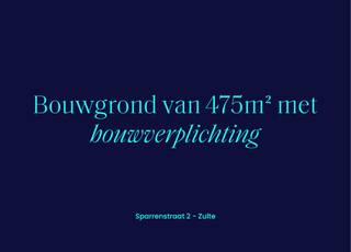 Deze bouwgrond maakt deel uit van een kleinschalige verkaveling van 4 loten, waarvan reeds 2 verkocht. Het perceel van 475 m² is rustig gelegen in...